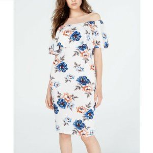 Crave Fame XS White Blue Floral Dress NWT BK87